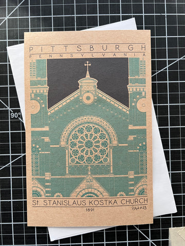 Saint Stanislaus Kostka Church - 1891 Green Miniature Digital Print