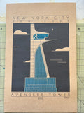 Avengers Tower - 2012 Blue Digital Print