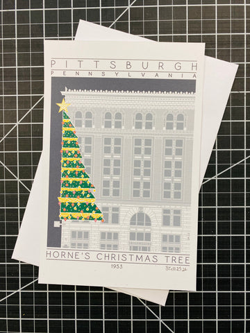 Horne's Christmas Tree - 1953 Green, Red & Gold Miniature Digital Print