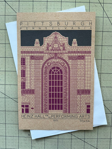 Heinz Hall for the Performing Arts - 1971 Purple Miniature Digital Print
