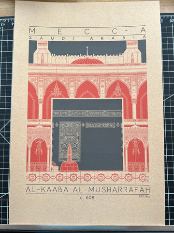 Al-Kaaba Al-Musharrafah - c. 608 Orange Digital Print