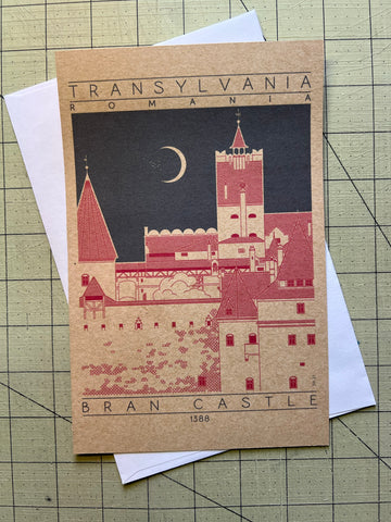 Bran Castle - 1388 Red Miniature Digital Print