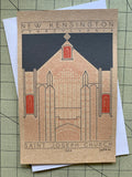 Saint Joseph Church - 1924 Orange Miniature Digital Print