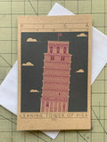 Leaning Tower of Pisa - 1372 Purple Miniature Digital Print