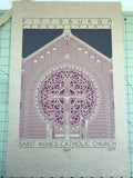 Saint Agnes Catholic Church - 1916 Purple Digital Print