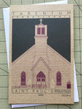 Saint Paul's German Evangelical Lutheran Church - 1889 Purple Miniature Digital Print