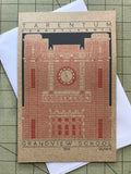 Grandview School - 1915 Orange Miniature Digital Print