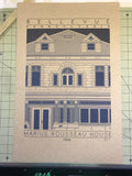 Marius Rousseau House - 1906 Blue Digital Print