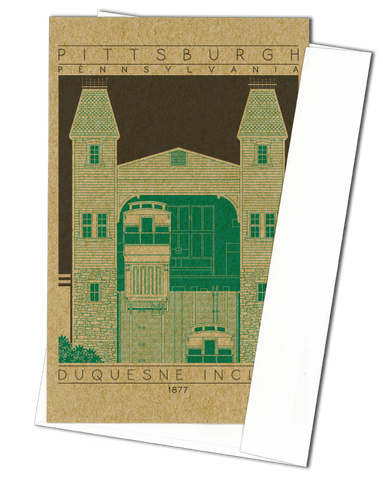 Duquesne Incline - 1877 Green Miniature Digital Print