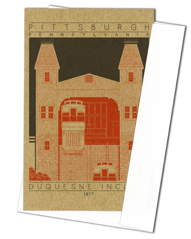 Duquesne Incline - 1877 Orange Miniature Digital Print