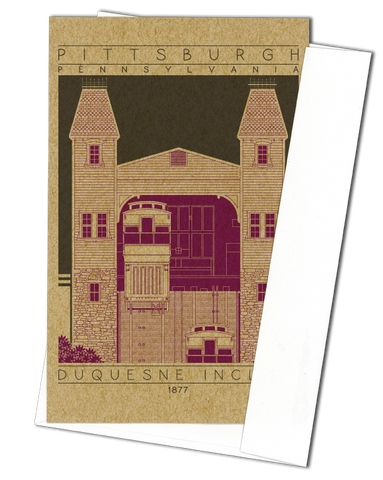 Duquesne Incline - 1877 Purple Miniature Digital Print
