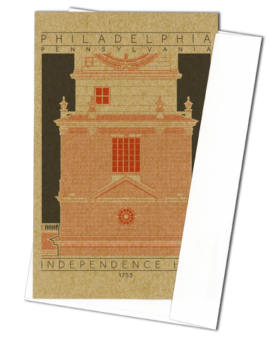 Independence Hall - 1753 Orange Miniature Digital Print