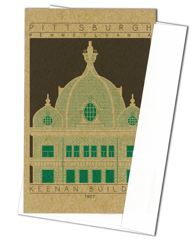 Keenan Building - 1907 Green Miniature Digital Print