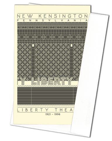 Liberty Theatre - 1921 - 1996 Black Miniature Digital Print