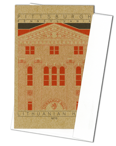 Lithuanian Hall - 1870 Orange Miniature Digital Print