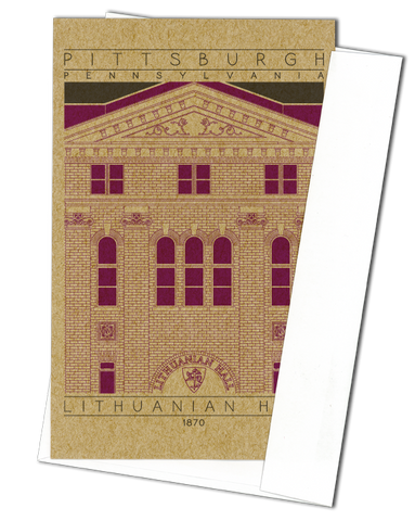 Lithuanian Hall - 1870 Purple Miniature Digital Print