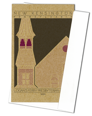Logan's Ferry Presbyterian Church - 1885 Purple Miniature Digital Print