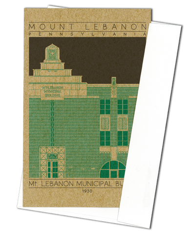 Mount Lebanon Municipal Building - 1930 Green Miniature Digital Print