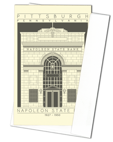 Napoleon State Bank - 1927 - 1950 Black Miniature Digital Print