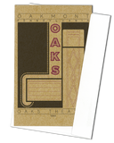 Oaks Theater - 1941 Purple Miniature Digital Print