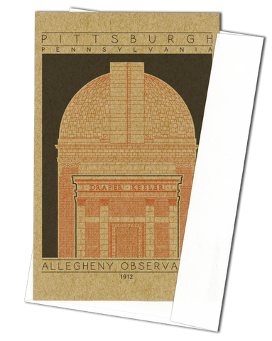 Allegheny Observatory - 1912 Orange Miniature Digital Print
