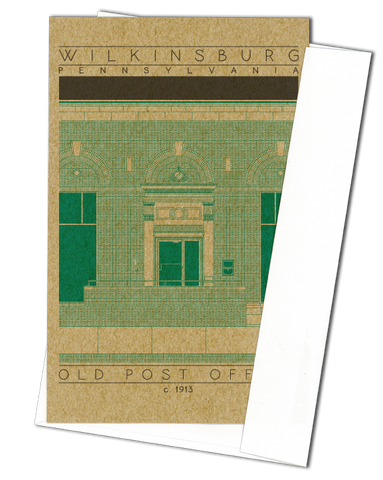 Old Post Office - c. 1913 Green Miniature Digital Print