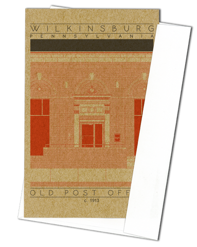 Old Post Office - c. 1913 Orange Miniature Digital Print