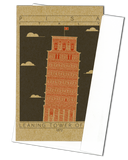 Leaning Tower of Pisa - 1372 Orange Miniature Digital Print