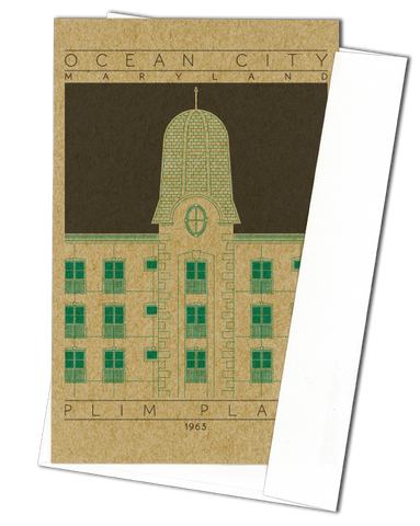 Plim Plaza - 1963 Green Miniature Digital Print