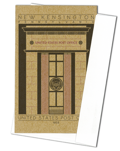 United States Post Office - 1933 Purple Miniature Digital Print