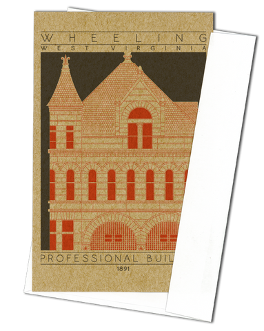 Professional Building - 1891 Orange Miniature Digital Print