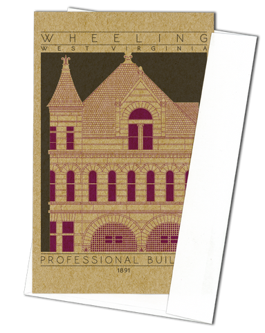Professional Building - 1891 Purple Miniature Digital Print