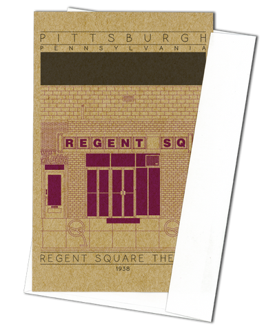 Regent Square Theater - 1938 Purple Miniature Digital Print
