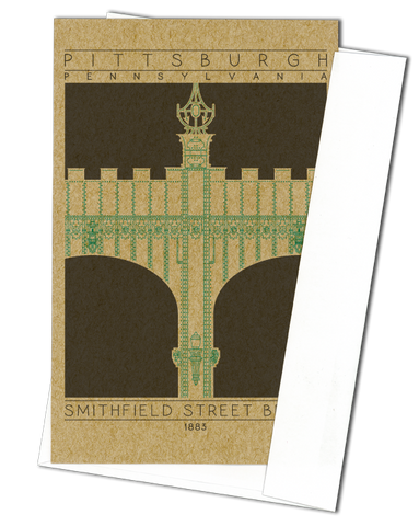 Smithfield Street Bridge - 1883 Green Miniature Digital Print