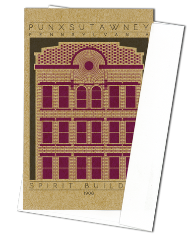 Spirit Building - 1908 Purple Miniature Digital Print