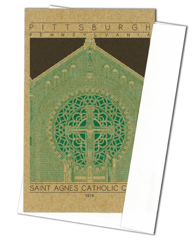 Saint Agnes Catholic Church - 1916 Green Miniature Digital Print