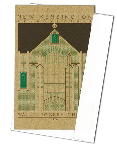Saint Joseph Church - 1924 Green Miniature Digital Print