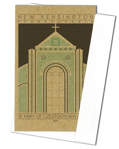 Saint Mary of Czestochowa Church - 1911 Green Miniature Digital Print