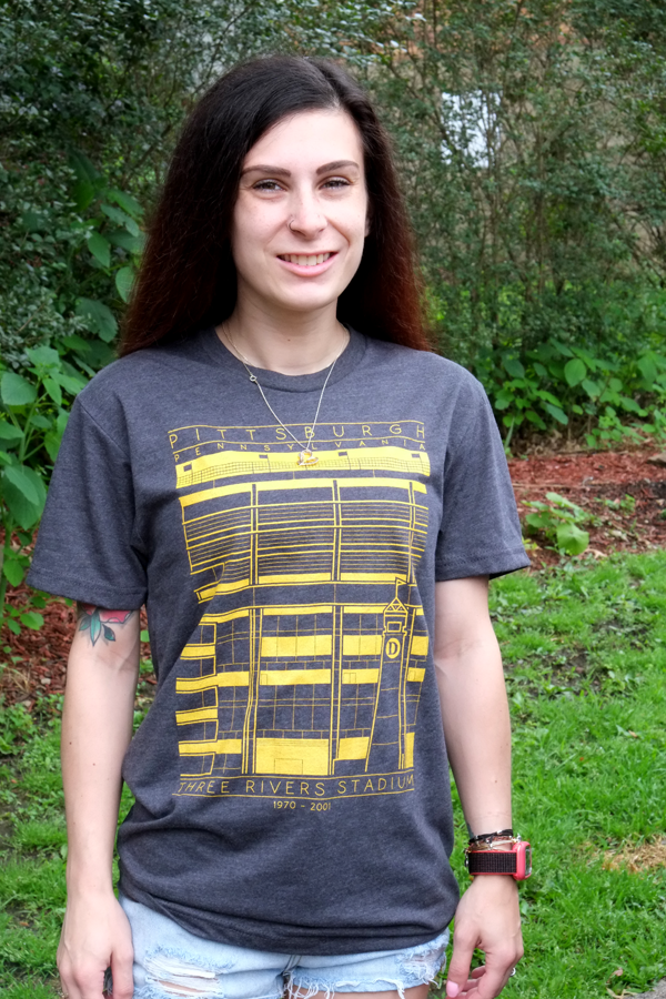 Three Rivers Stadium Screen Printed T-Shirt – Buildings By Shane