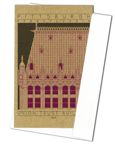 Union Trust Building - 1916 Purple Miniature Digital Print