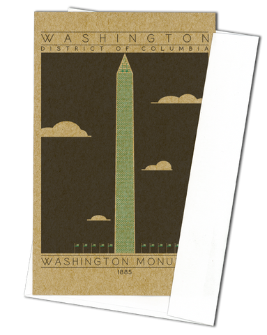 Washington Monument - 1885 Green Miniature Digital Print