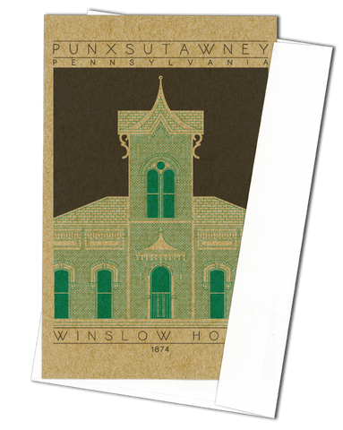 Winslow House - 1874 Green Miniature Digital Print