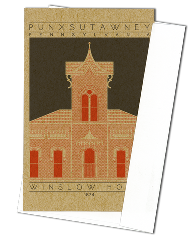 Winslow House - 1874 Orange Miniature Digital Print